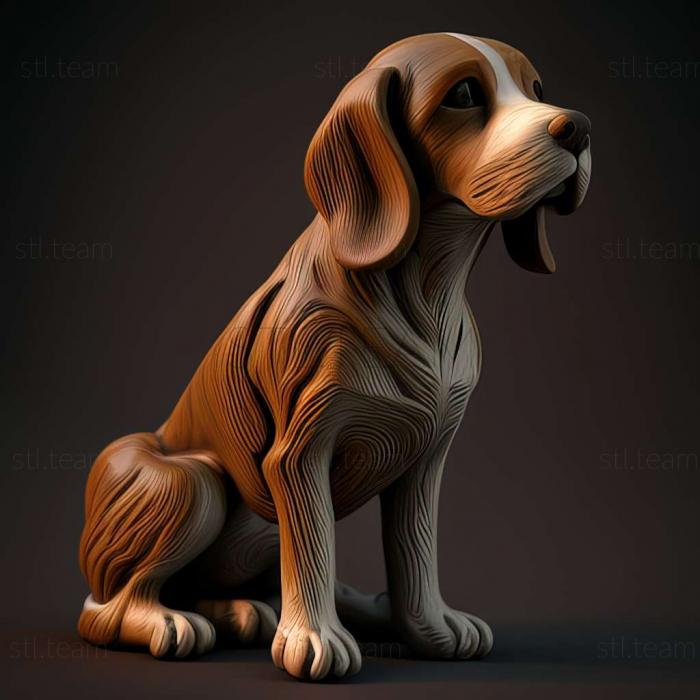 3D модель Бигль собака (STL)